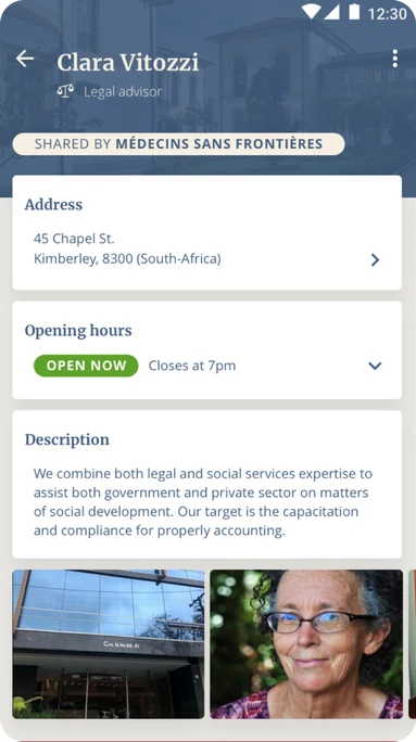 ICRC Humanitarian Platform screen