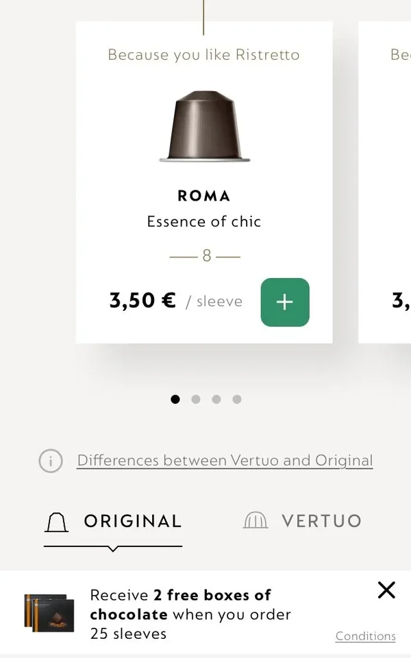 Product page with recommendations, section 2 of 2